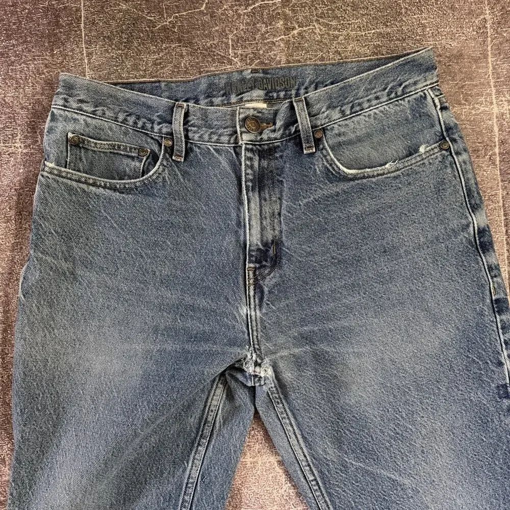 Men's Harley Davidson Motorcycles Original Straight Leg Denim Jeans Sz 34 X 30